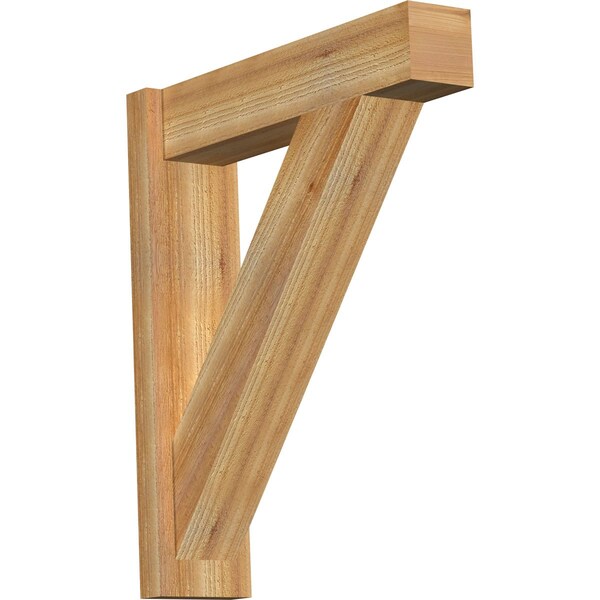 Ekena Millwork Traditional Block Rough Sawn Outlooker, Western Red Cedar, 6"W x 24"D x 28"H OUT06X24X28TRA05RWR - main